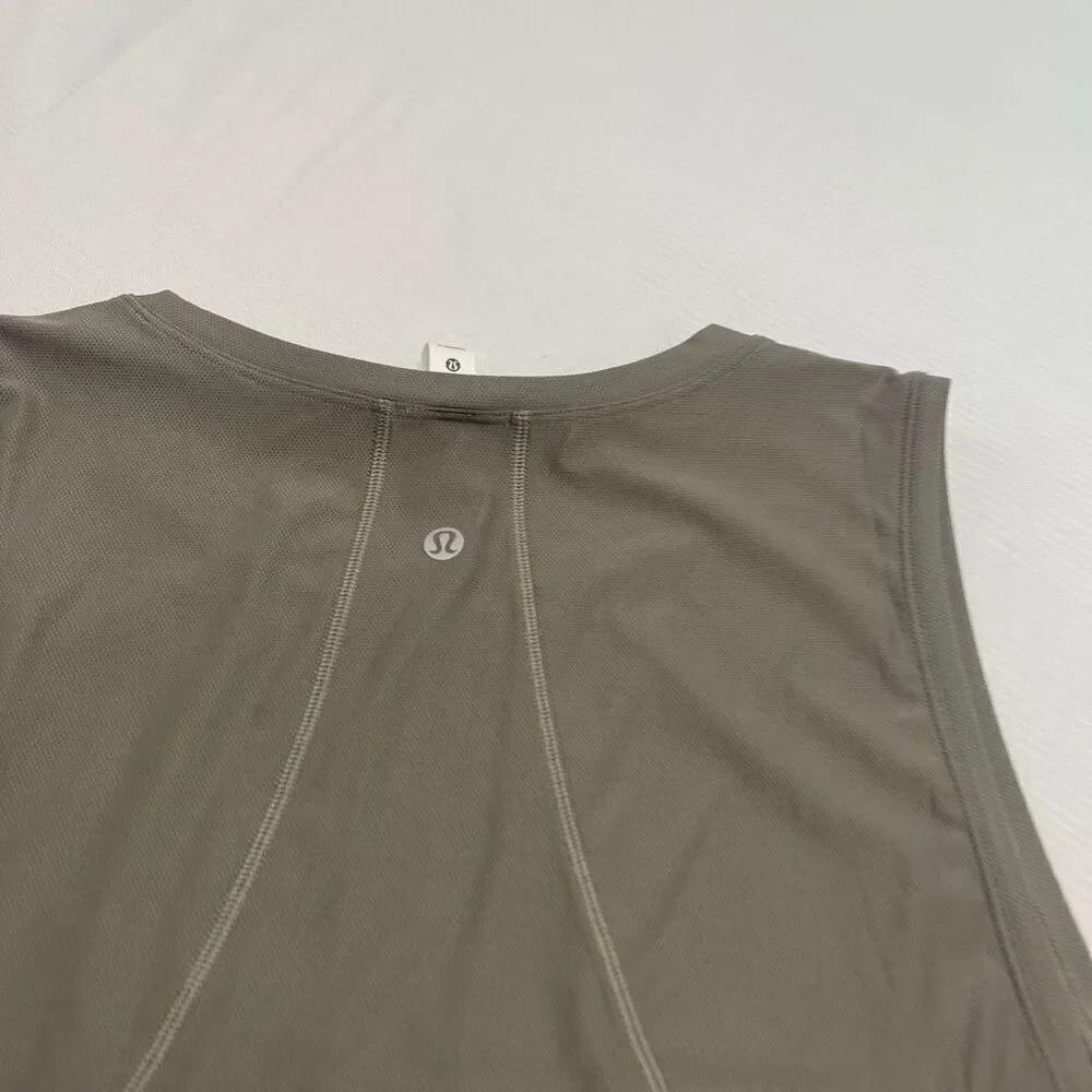 NWT Lululemon Muscle Love Crop Tank Tough Dark Olive Green Size 14 New